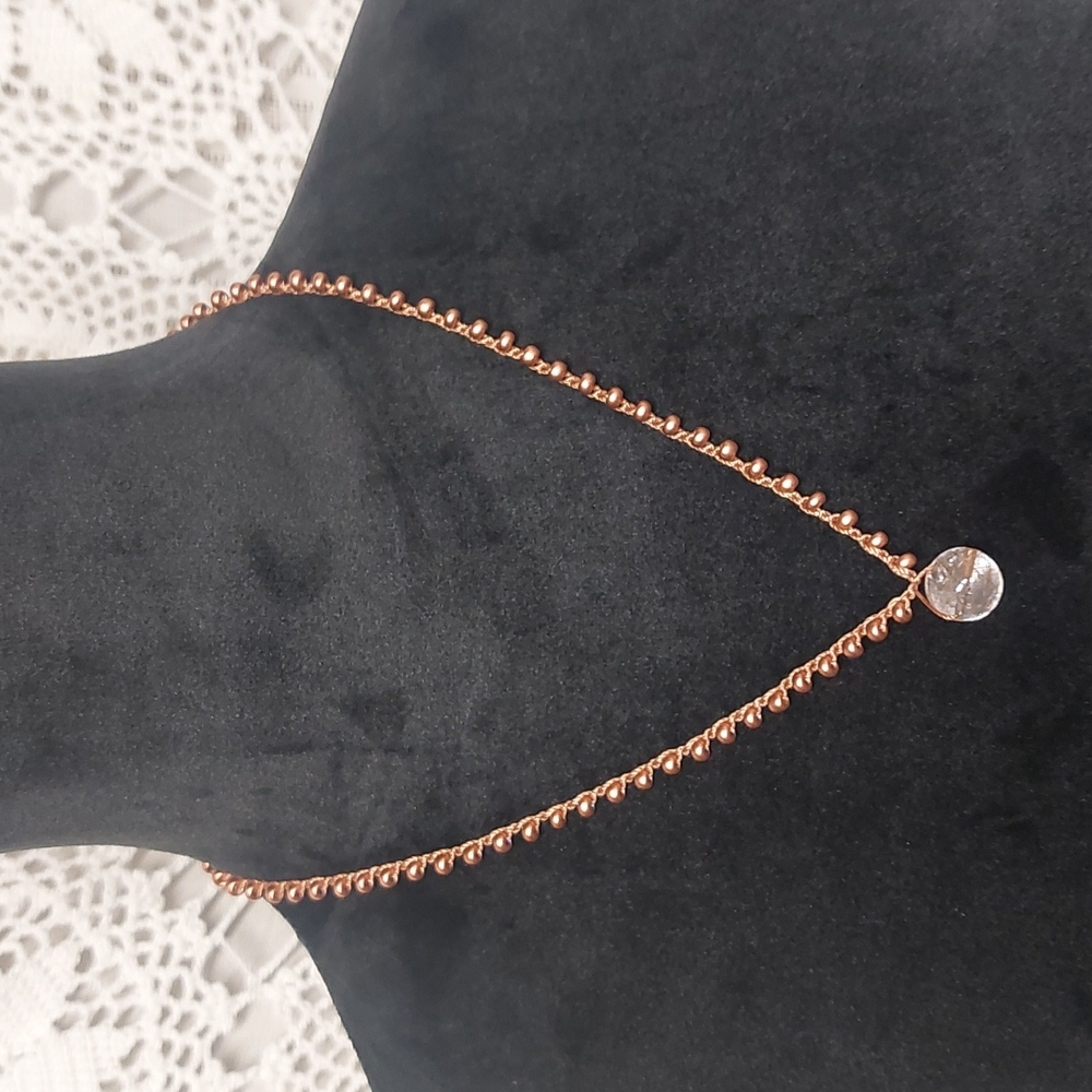 Rutilated Quartz Handcrafted Necklace Rust Belt Rai…
